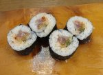 秋刀魚をキムチと巻くとキンパになった／サンマ