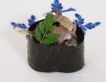ヒラスズキのあぶり皮の軍艦巻き