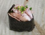あこうの肝と腹もの軍艦巻き
