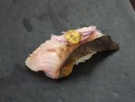 キタノホッケのあぶり握り