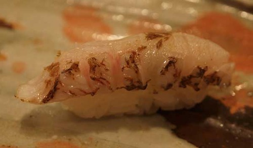 松江市内『大鯛寿司』の十二かん、その八喉黒あぶり／アカムツ